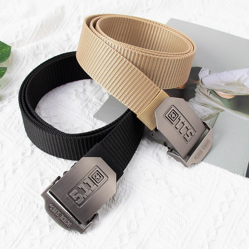 Belt Men'S Nylon Braided Adjustable Belt Men'S