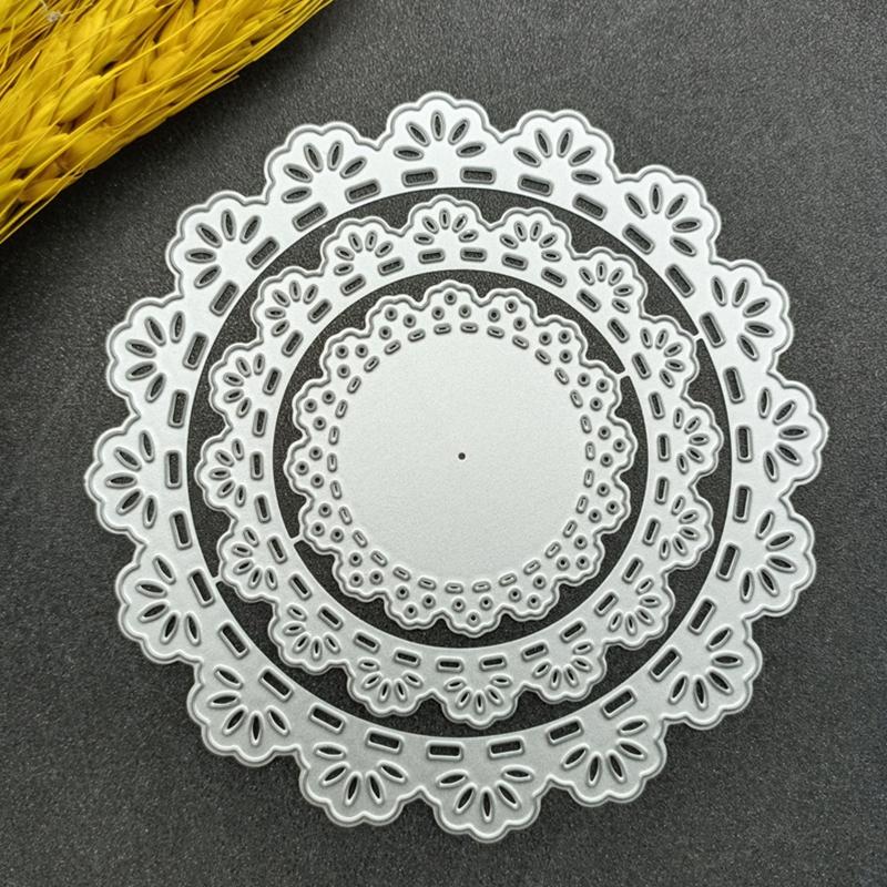 Laciness Die Cuts Nesting Cricle Cutting Dies Embossing Die Cuts Template for Kid Card Making Scrapbooking DIY Albums