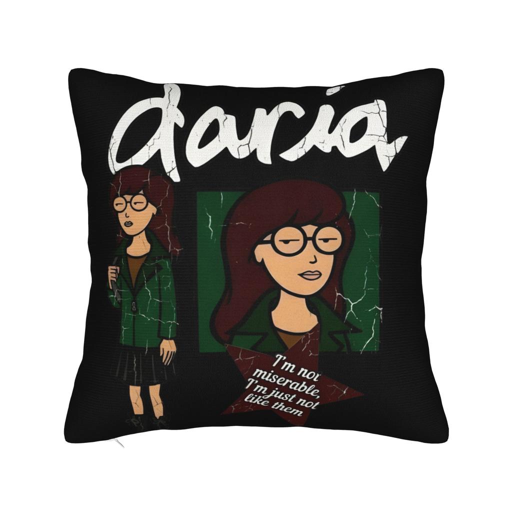 Sick Sad World Pastel Darias 90s MTV Beavis Square Pillow Case  Cushion Covers Customized Decor Pillowcase for Sofa 45x45cm