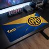 Tappetino per Mouse Grande Personalizzato Inter Milan, Stampa Testo Nome Personalizzato, Tappetino da Scrivania Antiscivolo con Logo Calcio, Regalo per Gamer