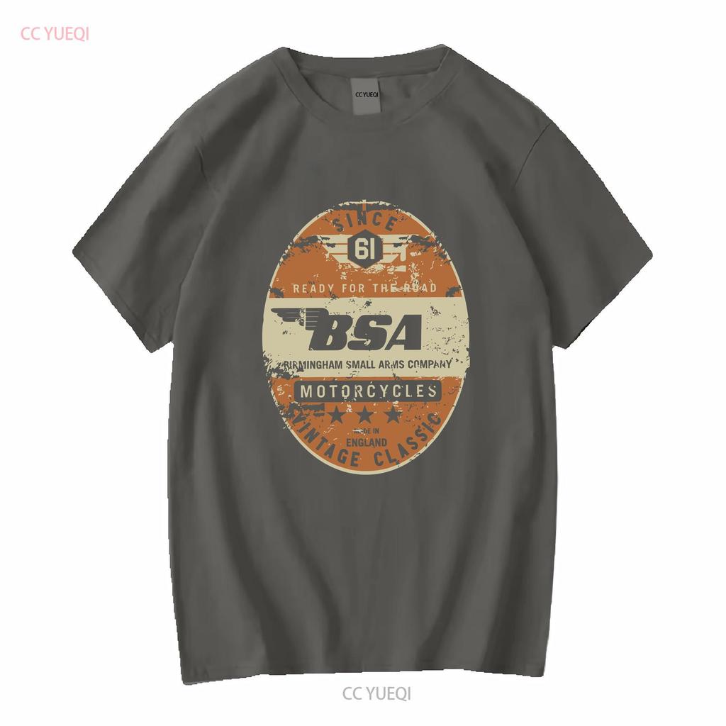 Licensed B S A Motorcycles Birmingham Small Arms Co BIG TALL 3XL 5XL T Shirt long or short sleeves vintage Washed homme