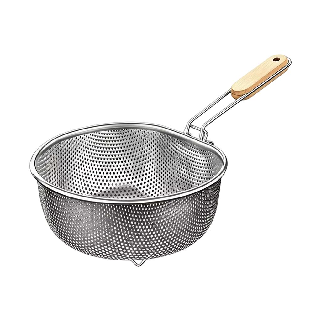 304 Stainless Fryer Basket with Fine Mesh, Oil Strainer and for Kitchen Deep Frying and Draining