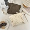 510133 Corduroy small floral cosmetic bag large capacity portable toilet bag liner bag travel sub-packaging storage