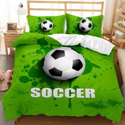 Soccer Duvet Cover Football Kids Bedding Set 3D Comforter Cover Boys Teens Sport Lovers Double Queen King Polyester Qulit Cover
