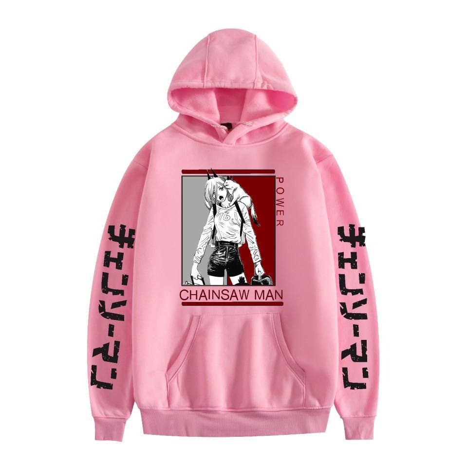 Chainsaw Man Otoño Invierno Forro Polar Ropa de Calle Tops Hombre Mujer Moda Sudaderas
