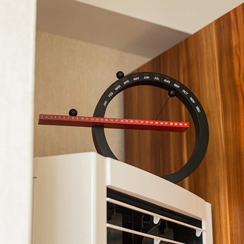 Magnetisk Ball Evig Kalender med Måned Uke Dato Kreativ Veggkalender Nyhet Skrivebordskalender for Hjemmekontor Dekorasjon