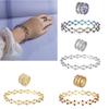 2 in 1 Magischer Einziehbarer Ring Armreif Kreativer Dehnbarer Dreh Faltring Kristall Teleskopringe Armband Schmuck