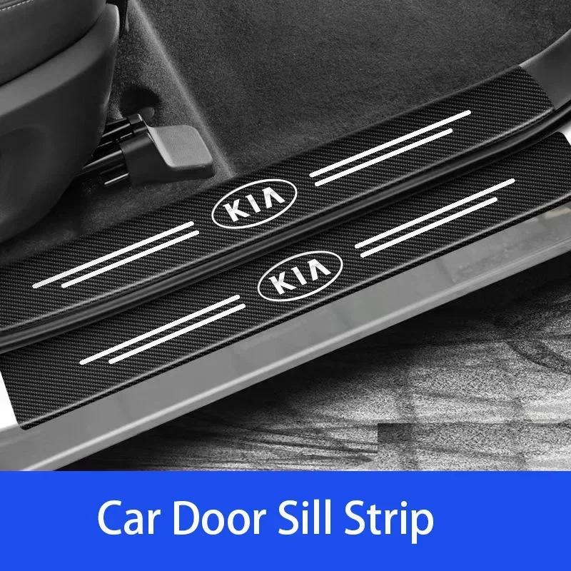 Karbon fiber araba kapı eşiği koruması kapı eşiği şeridi sticker Kia Sportage Ceed Picanto Rio ProCeed Niro 5 3 4 K7 K5 K8 K3 için zpjm80