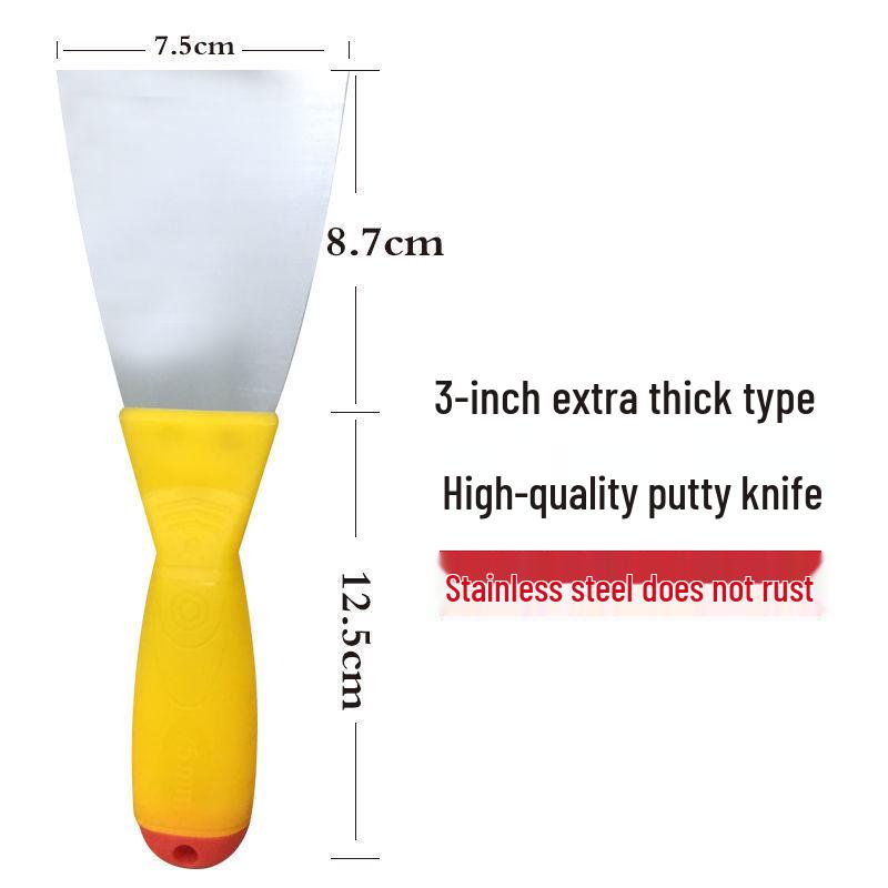 Stainless Steel Putty Knife with Wooden Handle for Scraping and Spreading