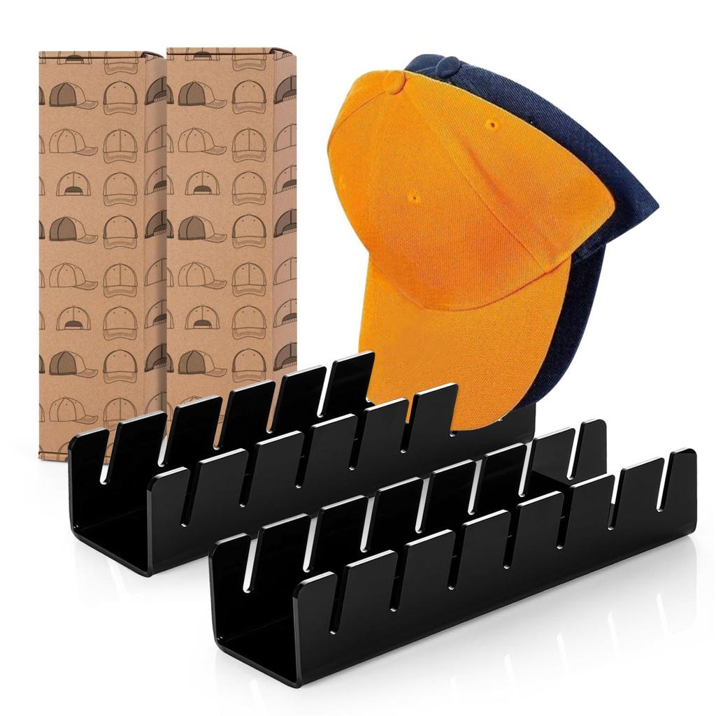 Functional Hat Organizers Space-saving Hat Display Stand Clear Acrylic Wall Mounted Storage Stand for Sports Enthusiasts
