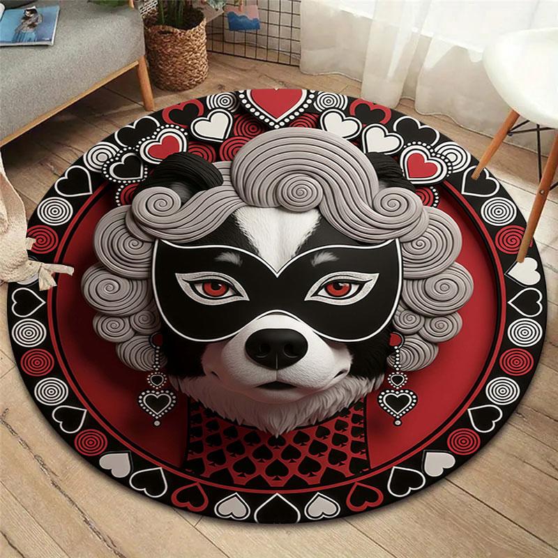 

DogQueen Round Area Rug,Carpet Rug for Living Room Bedroom Sofa Playroom Decor,Non slip Floor Mat 80cmx80cm
