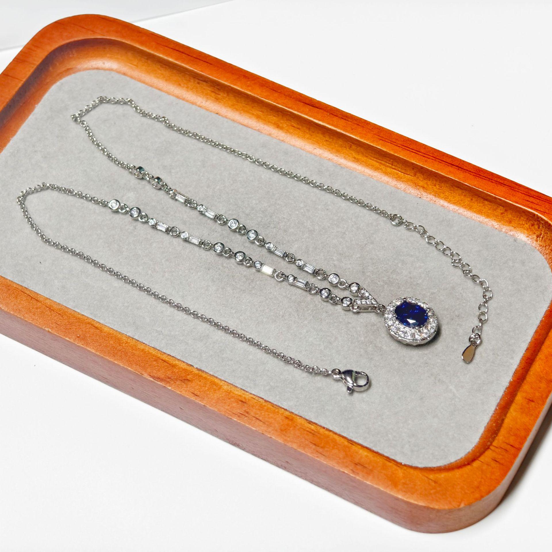 Gessen Jewelry Colored Gem Necklace: High-End Light Luxury Style for Women