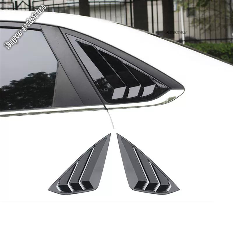 Car Rear Window Shutter Louver Side Vent Sunshade Panel Cover Trim Black Carbon Fiber Accessories For GEELY EMGRAND  - 2025