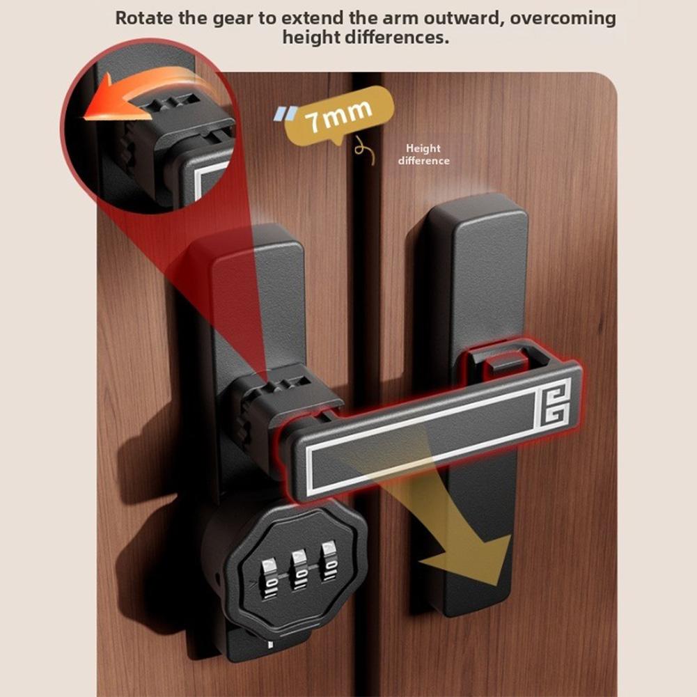 Kombinations-Passwort-Türschloss für Schlafzimmer Badezimmer Schränke Schubladen mit einstellbarem Code Zinklegierung Rostbeständig