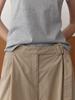 Elssibeui Pin-Tuck Wide Belted Pants_Beige