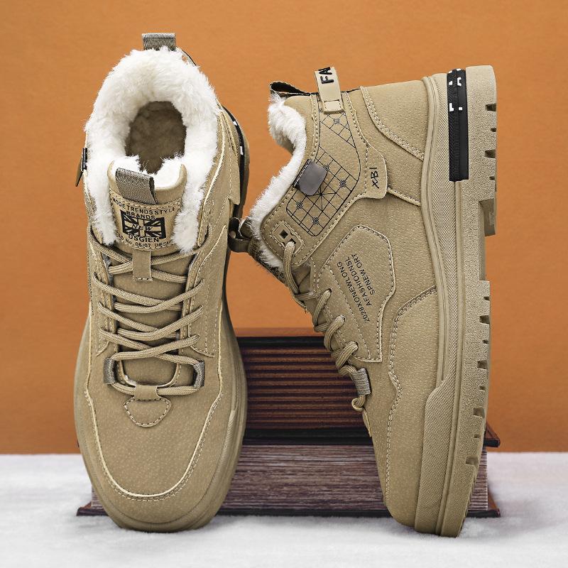 Herbst und Winter neue Martin Boots Herren High-Top Retro Sport und Freizeit dicke Sohle Samt warme Baumwollschuhe kältebeständige und bequeme Schuhe