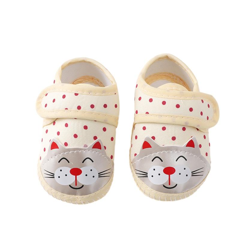 

Обувь для первых ходунков для младенцев, обувь на плоской подошве с рисунком кота, обувь для кроватки 13