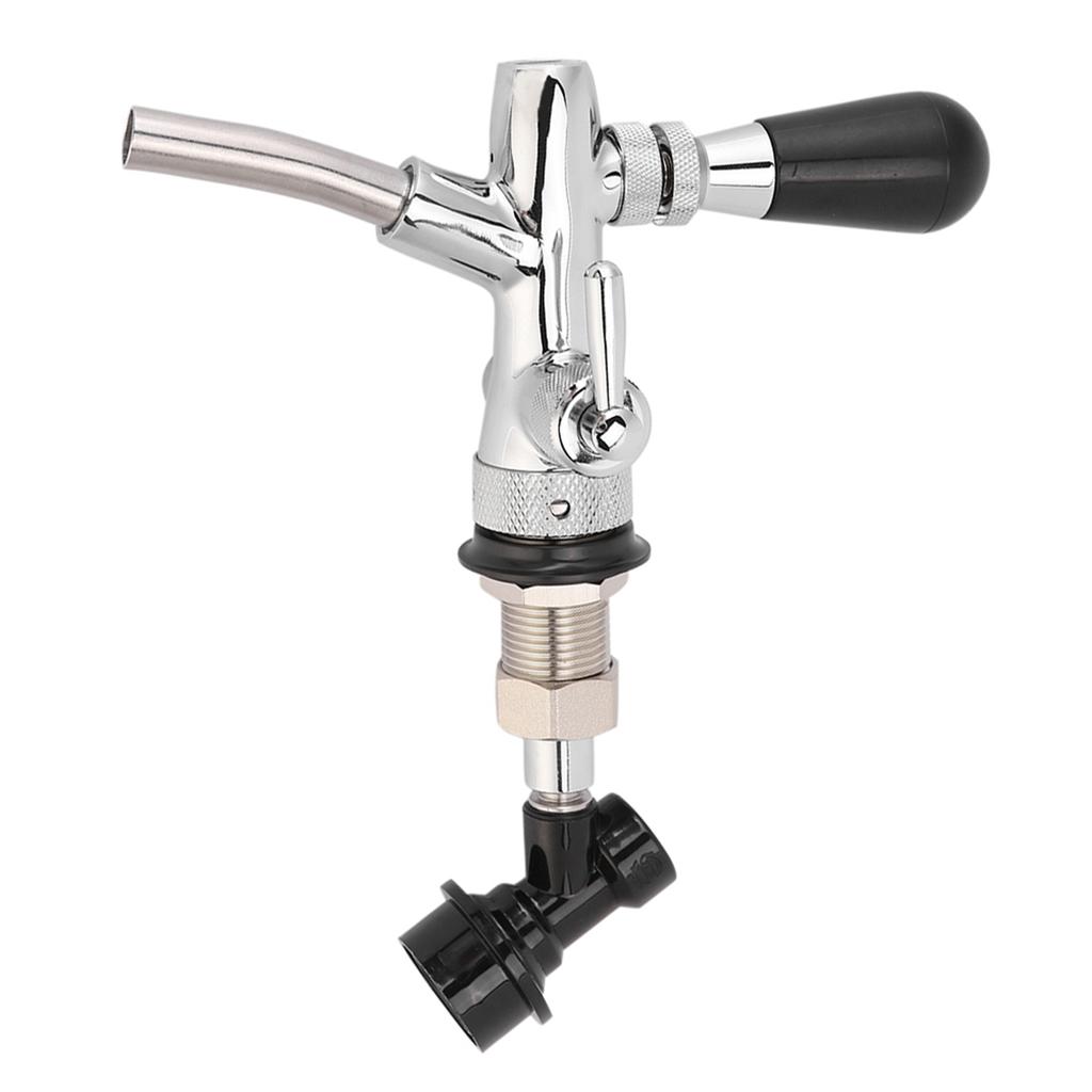 Adjustable Beer Tap Faucet Keg Beer Homebrewing Tap with Ball Lock Liquid Disconnect