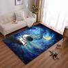 Dreamy Carpet with an Astronaut Under a Starry Sky Suitable for Use As an Anti-slip Game Mat for Living Room and Bedroom Sofas