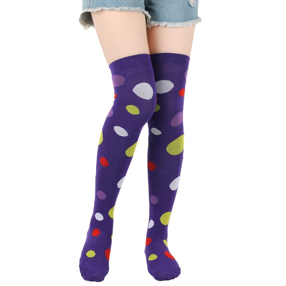 New Style Stockings Socks Polka Dot Over-The-Knee Socks Cosplay Soft Wear-Resistant Socks Polka Dot Colorful Stockings