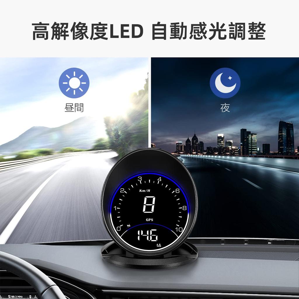 Wiiyii Head Up Car Head Up GPS Multifunction Speed For All Cars Display, Display, Speedometer, Display, Reminder,