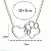 Hollow Cat Claw Love Necklace Female Ins Style Niche Design Sense Collarbone Chain Versatile Simple Korean Version Pendant Wholesale