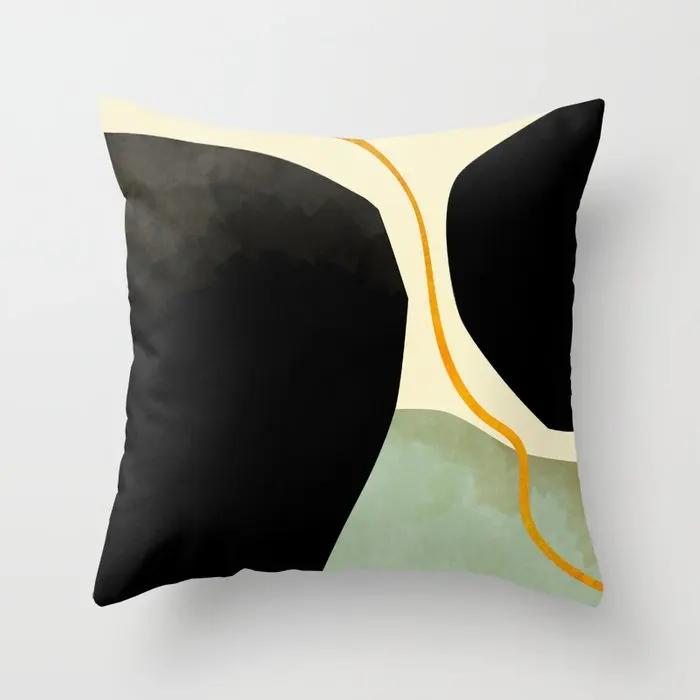 Decorative Home Pillow Case Cushion Covers 45*45 Nordic 40*40 40x40cm 50x50cm Morandi Shape Geometric Abstract Children's Velvet