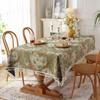 Jacquard Ölgemälde Quasten Tischdecke, Rechteckige Staubdichte Blume Tischdecke, Für Küche Esszimmer Couchtisch Dekoration