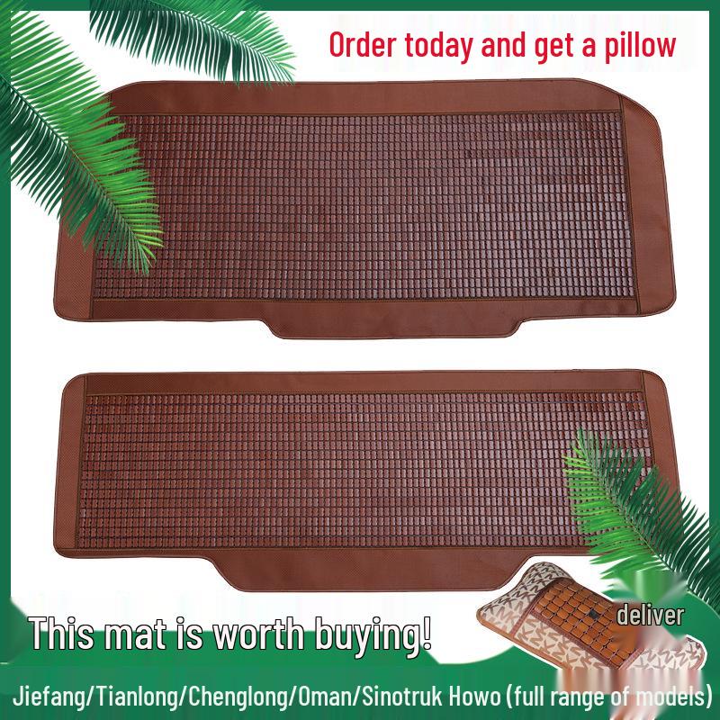 Mahjong Summer Bamboo Seat Mat for Dongfeng Tianlong Jiefang JH6P Deauman Trucks