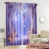 2pcs, 2D FLAT PRINTING Curtains (Without Rod) Ethereal Garden Fashionable Chic Curtains Semi-Sheer Curtains Festive Decorative