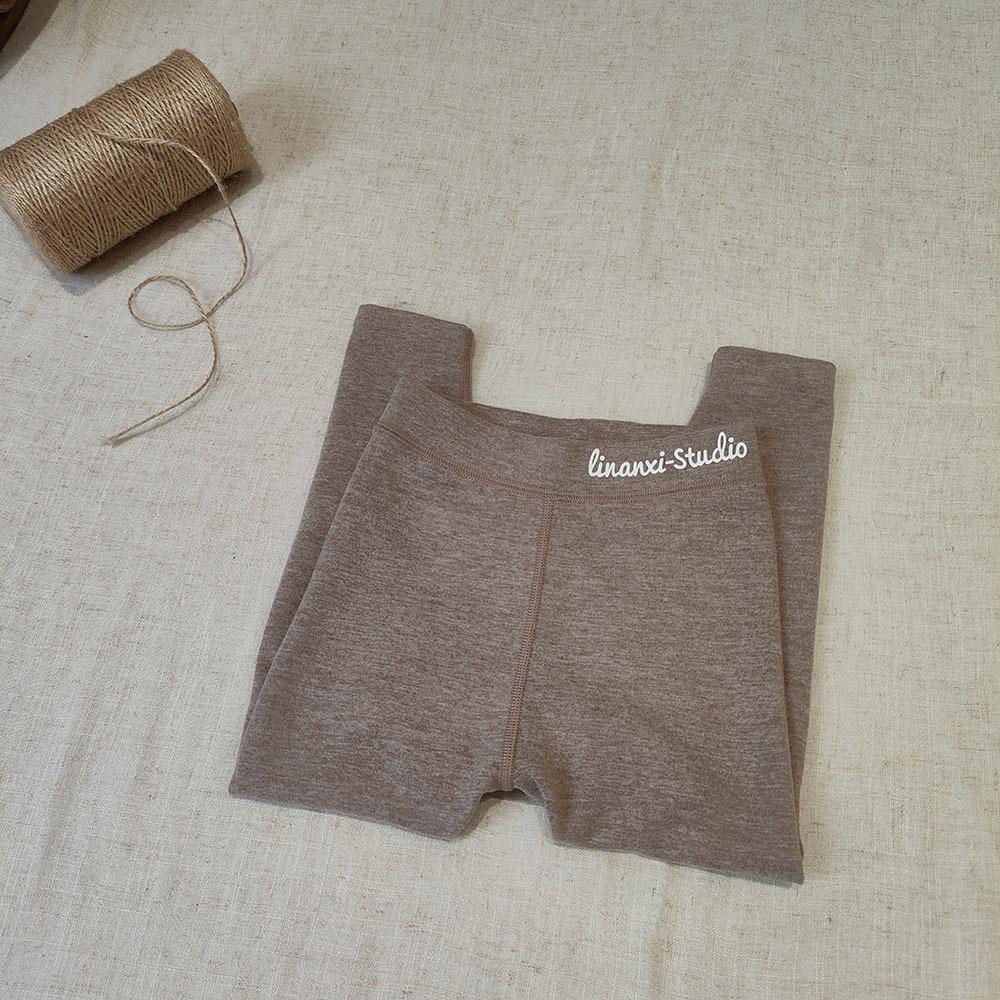 Children's Fleece-Lined Autumn Pants with Knee Pads - Warm, One-Piece Base Layer for Boys and Girls