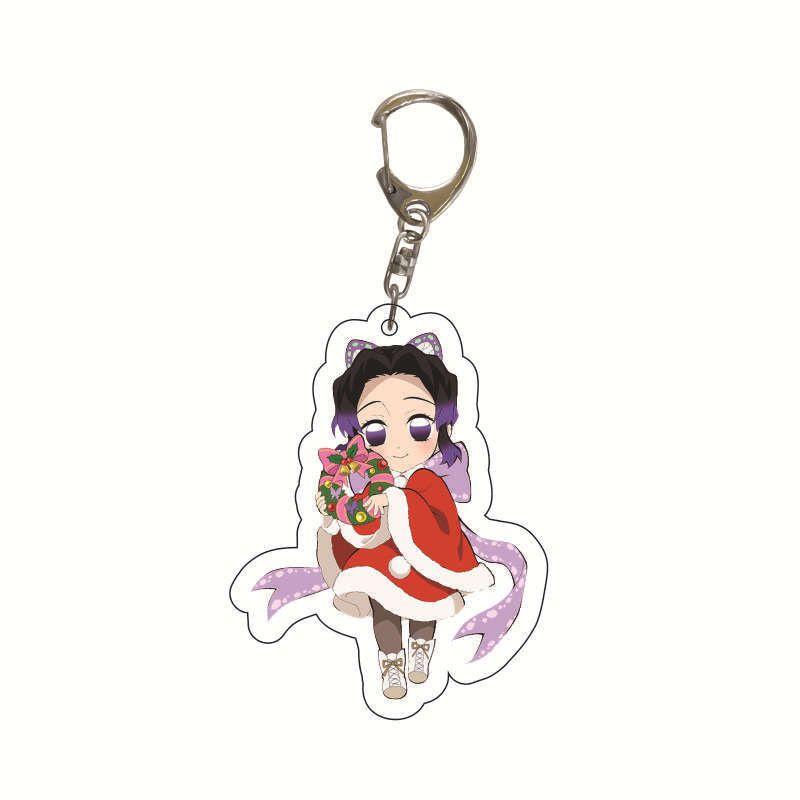 Unique Acrylic Demon Slayer Xmas Keychain Perfect For Anime Fans And Collectors