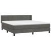 VidaXL Divan Bed and Mattress Dark Grey 180x200cm Velvet 3131034