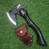 36cm Carbonized Handle Dragon Spine Multi-functional T actical Axe Outdoor Survival Axe Convenient Firewood Splitting Tool