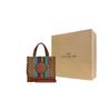 COACH Dempsey Fabric Cow Leather Tote Bag , Shopping Bag , Shoulder Bag , Crossbody Bag , Handbag Small Women's Brown (Unisex) Handbags