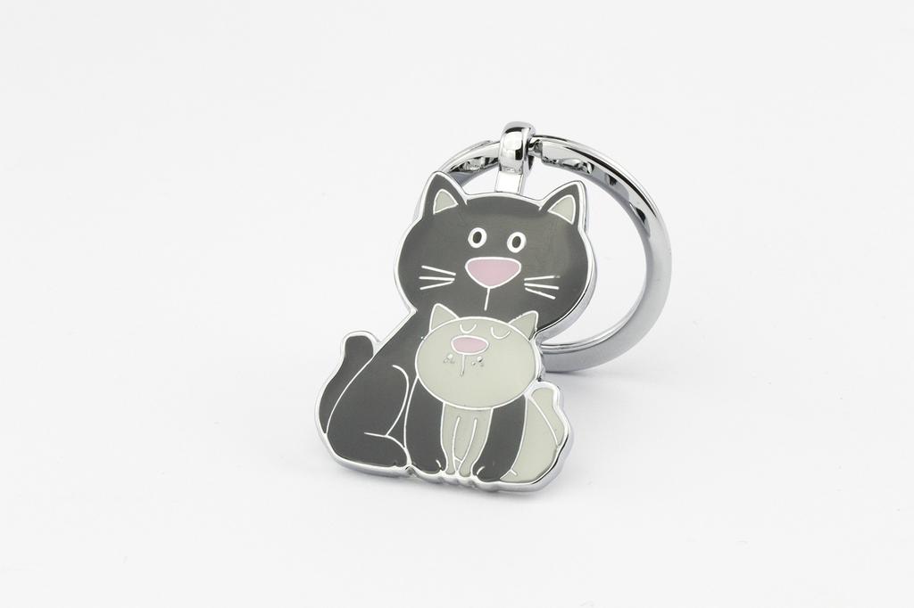 TROIKA Cat & Kitty Key Ring TR-KR18-04GY