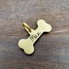 Neues Knochen-Personalisierter Hundemarke Name Haustier-ID-Tag Massives Messing Haustiere Anti-Verlust-Marke Welpenzubehör Hunde Halsband Kundenspezifisch Graviert