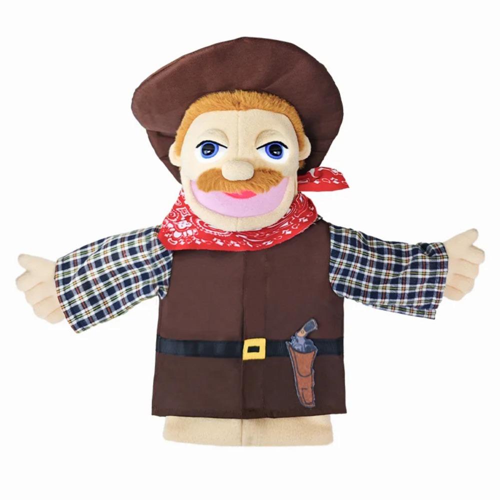 

36cm Cartoon Profession Attire Series Hand Puppet Plush Toys Doctor Police Officer Nurse Doll Parent-child Educational Toys 36cm