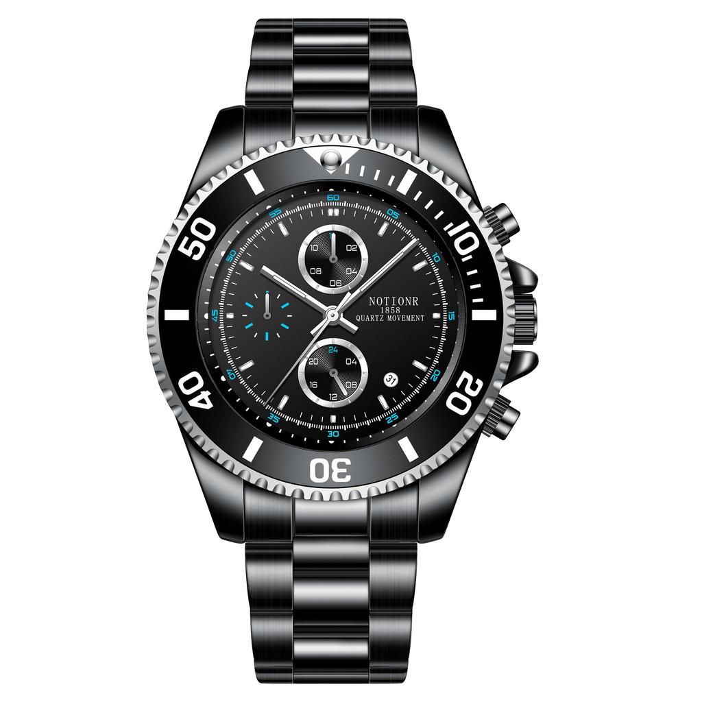 Fashion Business Men's Hands Military Men's Watch Multi-dial Men's Watch Quartz Watch Stainless steel watch
