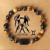 Pulsera de Ojo de Tigre y Piedra Pintada de las Doce Constelaciones