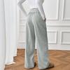 YYFS Women's Fashion Casual Solid Color Print High Waist Trousers Pants & Capris