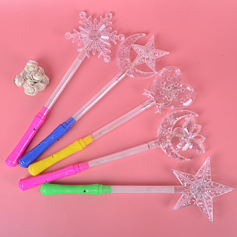 Lumini intermitente cu LED-uri Stick cu zână strălucitoare Baghetă stea magică Petrecere Jucărie cadou pentru copii Stick pentagramă strălucitor Trucuri magice luminoase