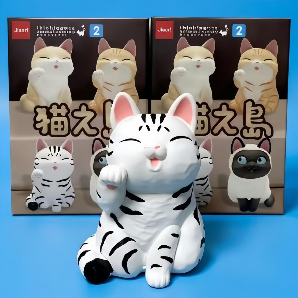 Jinart The Island Of Cats Cute Cartoon Cat Figurine Creative Desktop Ornament Car Decoration Decorative Toy Gift For Pet Lovers