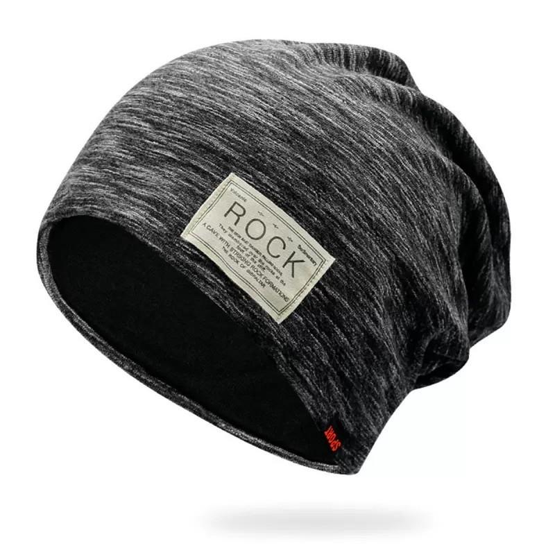 Unisex Cotton Beanie Hat Winter Warmth Soft Knit Slouchy Cap With Letter Print