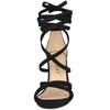 Allegra K Women's Black Lace-Up Sandals with Stiletto Heels, Size 27.0cm