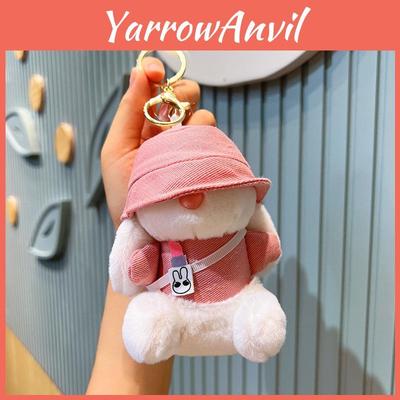 Sevimli Peluş Tavşan Şapkalı Anahtarlık Toptan Çanta Kolye Ucu Bebek Mini Hazine Makinesi Bebek