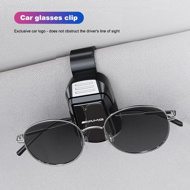Car Glasses Clip Sun Visor Multifunctional Sunglasses Storage Bracket Sticker For Mercedes Benz AMG W223 W213 W206 W464 W247 GLE