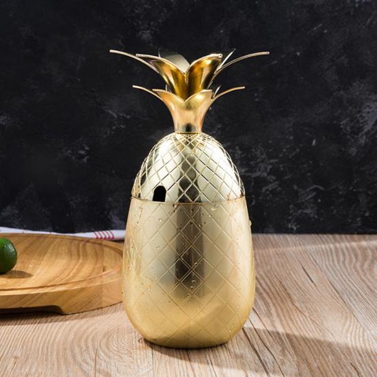 Taza de Cobre Forma de Piña Moscow Mule 550ml para Cócteles Café Leche Bebidas
