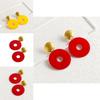Fashion Forward Circle Earrings For Women Chic Alloy Geometric Style Ideal Gifts