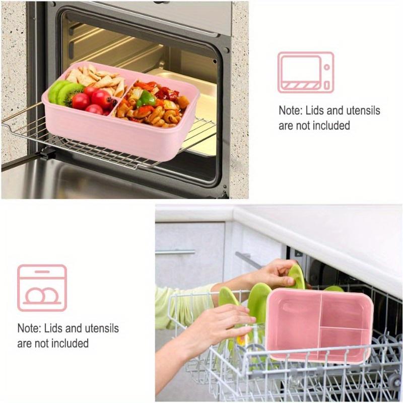 Bento Lunch Box Set with Carry Bag: Microwave-Safe Compartments, Rectangular Design for Adults, School & Office Essentials.
